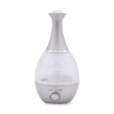 China Color Changing 2.4L Capacity Mist LED Light Capacity Ultrasonic Cool Air Humidifier Transparent Water Tank Humidifier for sale