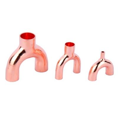 China Industrial with 30 years experience standard copper connecting type copper tee refrigeration copper pipe fit y fittings for sale