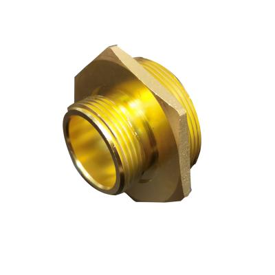 China Brass Threaded AC CNC Hexagon Union Fittings Joint Connector Nuts For Pipes for sale