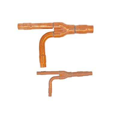 China Copper Fitting Commercial Refnet Y - Type Pipe Joint VRF VRV Air Conditioning Branch Pipe Kits for sale