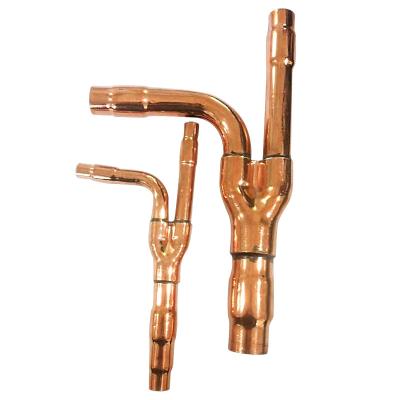 China Commercial Normal Branch Red Copper Common Pipe Refrigerant Parts for sale