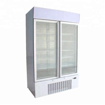 China Used Single-temperature Frozen Food Display Upright Fridge Freezer With Glass Door for sale