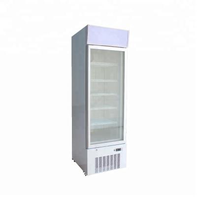 China Compressor Single Glass Door Upright Freezer For Ice Cream / Dairy Products Green Gas R290 for sale