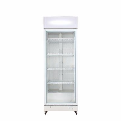 China Single-temperature display upright bottle visi refrigerator, slide-out cassette system for sale