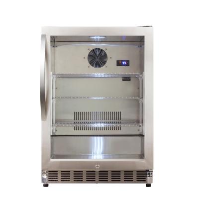 China 150L COMPRESSOR Kitchen Fridge Built-in Design Fridge With Glass Door for sale