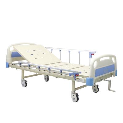 China Hospital Bed Manufacturer Single Cranks Hospital Bed Manual Hospital Clinic Bed for sale