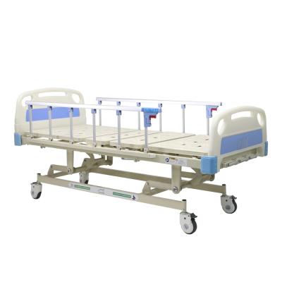 China Cheap Triple Function 3 Crank Hospital Bed CE ISO XF803c Manual Hospital Bed For Medical for sale