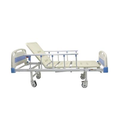 China Metal PP Bed Surface Two Crank Manual Hospital Bed Birdcatcher Bed For Medical for sale