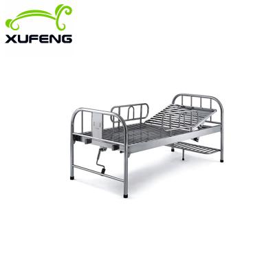 China Hospital bed noise sell good quality medical 2 bed crank stainless steel manual hospital bed for sale for sale