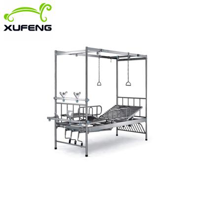 China Hot hospital bed! ! ! Crank Manual Stainless Steel Hospital 3 Orthopedics Traction Bed for sale