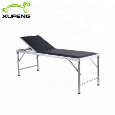 China Comfortable Comfortable Backrest Stainless Steel Examination Table Operation Table with Cheap Price for sale