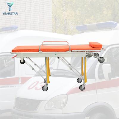 China Durable Automatic Medical Emergency Bed Folding Ambulance Stretcher Beds In China for sale