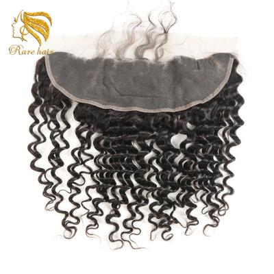 China Deep Wave Lsy Wholesale Pre-Plucked Peruvian Deep Wave Lace Frontal Closure 13*4 Ear To Ear Hair Piece Free Lace Headband for sale