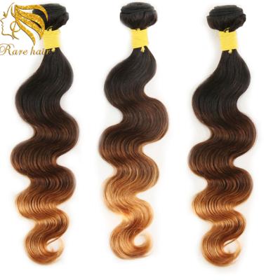 China Lsy Ombre Hair Body Wave Brazilian Deep Wave 1b/4/30 3 Tone Ombre Human Hair Weave Bundles 1 Piece 10-26 inch for sale