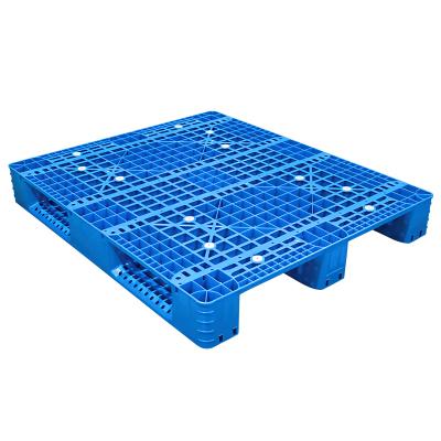 China 4 Way Large Entry Warehouse Industrial Reversible Use Single Faced Stackable Plastic Pallet Supplier for sale