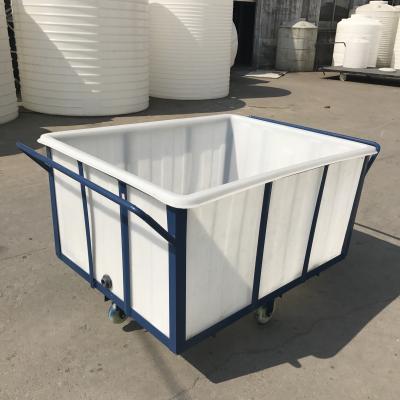 China 300L Polypropylene Plastic Rectangular Tank With Trolley for sale