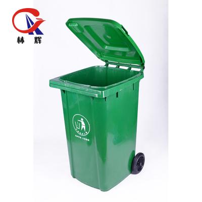 China Sustainable Waste Bins 240L Plastic Garbage Bin , Outdoor Trash Can Large Bin for sale