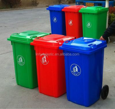 China New Sustainable HDPE 120L Recycled Trash Can Garbage Bin for sale