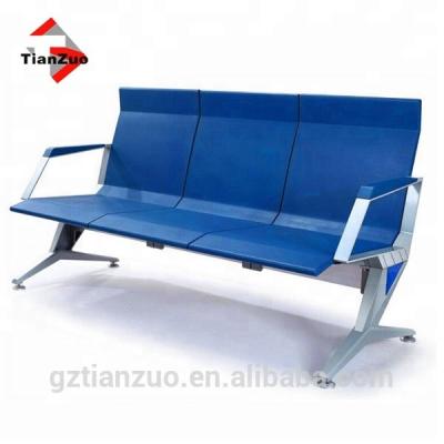 China Waiting Area 3-Seater Heavy Duty Public Polyurethane Chair PU Foam Bench For Airport for sale