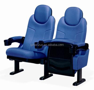 China Comfortable& (cinema chair factory) durable plastic cinema theater chair with hole and cup headrest in cinema for sale