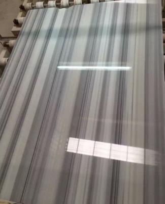 China Reasonable Price Modern Matchbook Bruce Gray Marble Striped Marble Slabs And Tile for sale