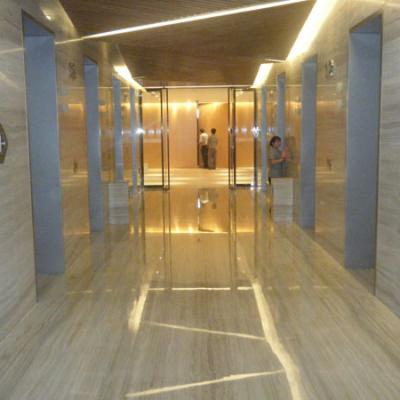 China Modern White Color Texture Wood Marble Slabs, White Wood Grain Marble Flooring Tile, White Wood Vein Marble for sale