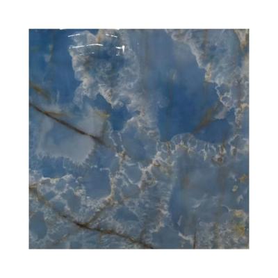 China China Modern Natural Blue Color And Polished Finishing 1.6 Cm Onyx Slab For Villa for sale