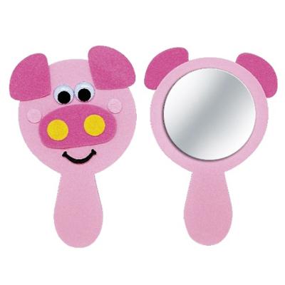 China America/Europe/Australia/Asia Africa DIY Pig EVA Mirror Gift Craft For Kid for sale