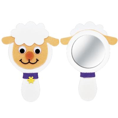 China America/Europe/Australia/Asia Africa DIY EVA Sheep Kids Hand Mirror for Crafts for sale