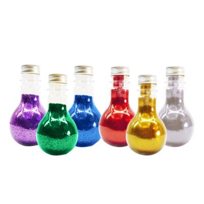 China Kid Craft Gift PET Glitter In The Shaker Bulb Bottle For Kid Craft Gift for sale