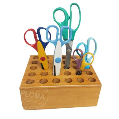 China Wooden storage scissors holder and paint brush holder for sale