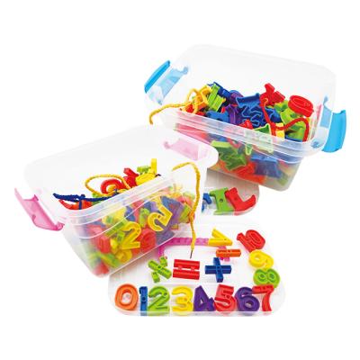 China Toy Teaching Educational Children Play Letter And Number Threading Toy Set for sale