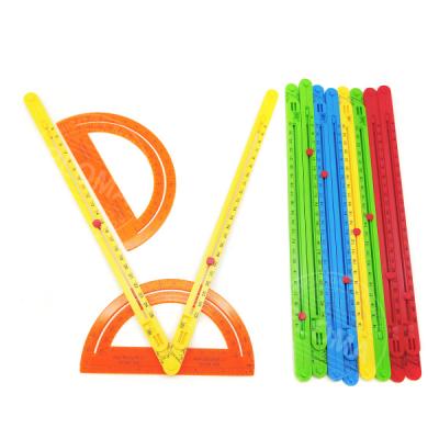 China Geometric Curly Bar Geometric Teaching Toy With Protractor For Math Study for sale