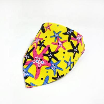 China Sustainable Cheap Fashion Customize Printing Triangular Dog Cat Cloth Bandana Scarf for sale