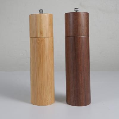 China 8 Inch Pepper Mill Sustainable Wood Set Of 2, Natural Wood With Adjustable Ceramic Grinder, Salt Pepper Mill Made In Natural for sale