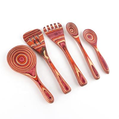 China Sustainable Kids Kitchen Utensil Kitchen Set Accessories Safe Kids Wooden Food Spoon for sale