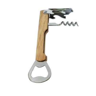 China Sustainable Multifunctional Wooden Handle Bottle Opener With Screw For Gift for sale