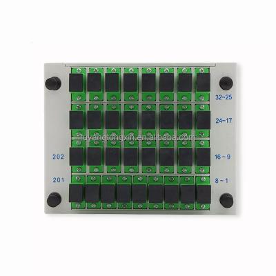 China Professional Made PVC or LSZH Lgx 2x8 PLC Splitter 1x32 1x16 Optical PLC Splitter Distribution Box PLC Splitter for sale