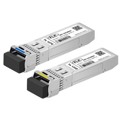 China FTTX SWITCH 10G BIDI SFP+ 1270nm/1330nm 20km LC 10G-BX-U WDM SFP+ Module Transceiver 10G SFP 20km Hot Selling Products for sale