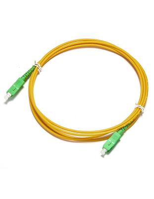 China Professional Made Simplex FTTH SC APC Patch Cord Single Mode Cable Fiber Optic Patch Cord for sale