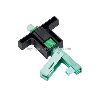 China PVC or LSZH 10pcs Cold Fiber Optic Quick Sc UPC TTT Blue Fiber 53mm Connector Tool Ftth Connector Sc APC Quick Quick Singlemode Ftth Tool Connector for sale