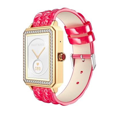 China 2021 exquisite and elegant women's intellectual luxury custom diamond touch screen smart watch for sale