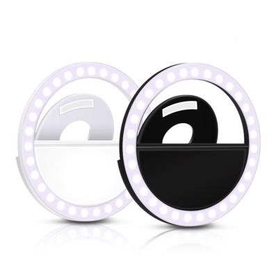 China Wholesale Rechargeable New Fashion Portable USB Camera Led Selfie Ring Light for sale