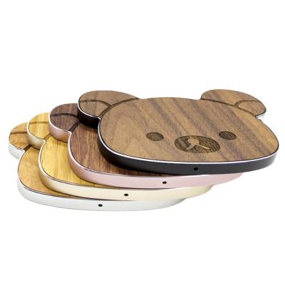 China Wooden Portable Special Design Small Wireless Charger Universal Phone Wireless Charger for sale