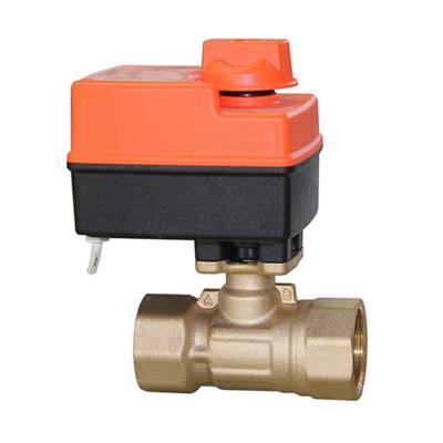 China Hengsen DQF-B*DQQ-B1KF Brass Electric Motor Dn15 Brass Electric Motor Valve 2 Way Ball Valve For Air Condition for sale