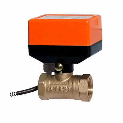 China Body Hengsen Dqf-C*Dqq-C2 Brass DN 25 Ball Valve Motorized Control Valve For Refrigeration Air Condition And HVAC for sale