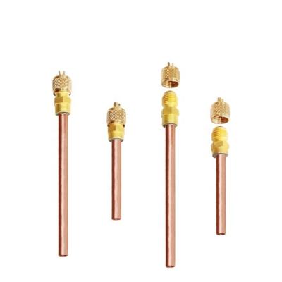 China Refrigeration Parts Copper Refrigeration Access Valve / Nipple Pin Fill Valve for sale