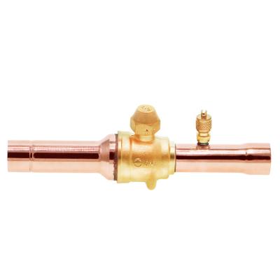 China Refrigeration Refrigeartion Air Conditioner Brass Ball Valves With Charging Port for sale