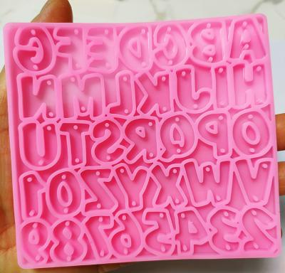 China Creative DIY 26 Alphanumeric Viable Letter Jewelry Earrings Letter Stud Earrings With Hole Mold for sale