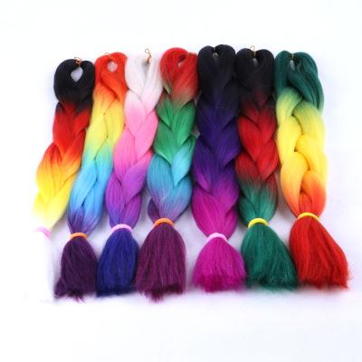 China Wholesale Price Synthetic Braiding Hair Many Colors 24inch Synthetic Hair Jumbo Braid 100g Synthetic Braiding Hair for sale